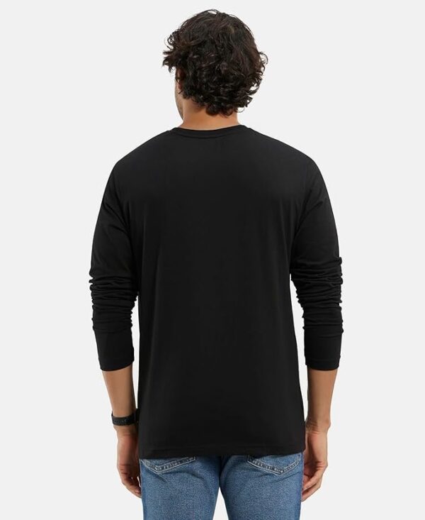 Jockey AM95 Men's Super Combed Cotton Rich Regular Fit Solid Round Neck Full Sleeve T-Shirt