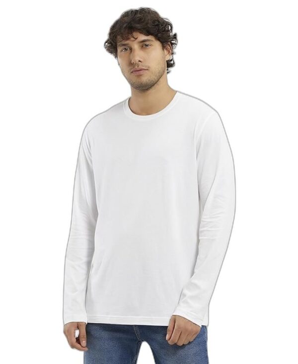 Jockey AM95 Men's Super Combed Cotton Rich Regular Fit Solid Round Neck Full Sleeve T-Shirt