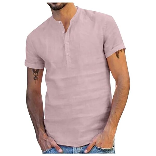 Kelei Men's Solid Regular Fit Short Sleeve Cotton T-Shirt