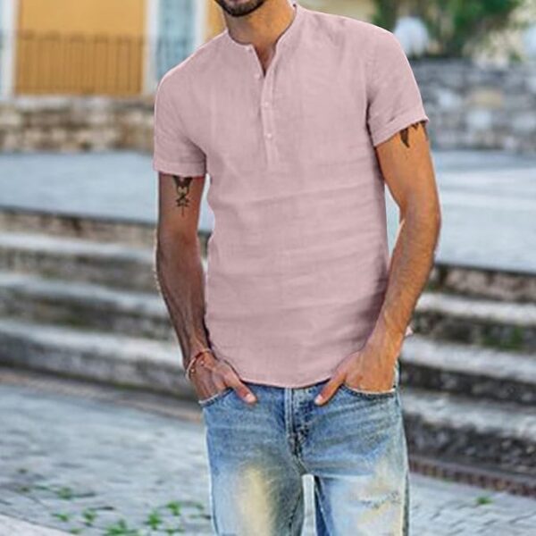 Kelei Men's Solid Regular Fit Short Sleeve Cotton T-Shirt