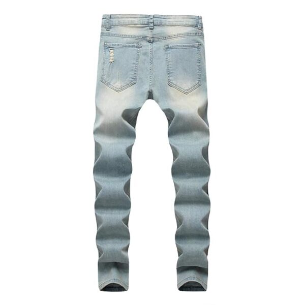 LONGBIDA Men's Slim Fit Ripped Stretch Skinny Jeans for Men, Distressed Tapered Leg Fashion Pants