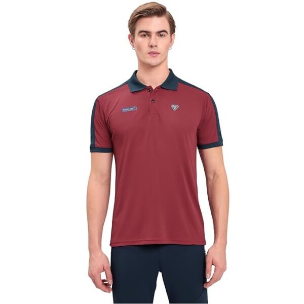 TECHNOSPORT Men's Slim Fit Active Running T-Shirt - (MTP627_P)