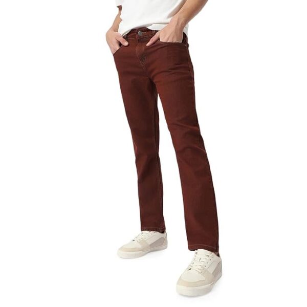 Men's Regular Fit Washed Jeans Stretchable
