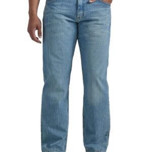 Wrangler Men's Loose Fit Cotton Jeans (Grey, Vintage Stonewash)